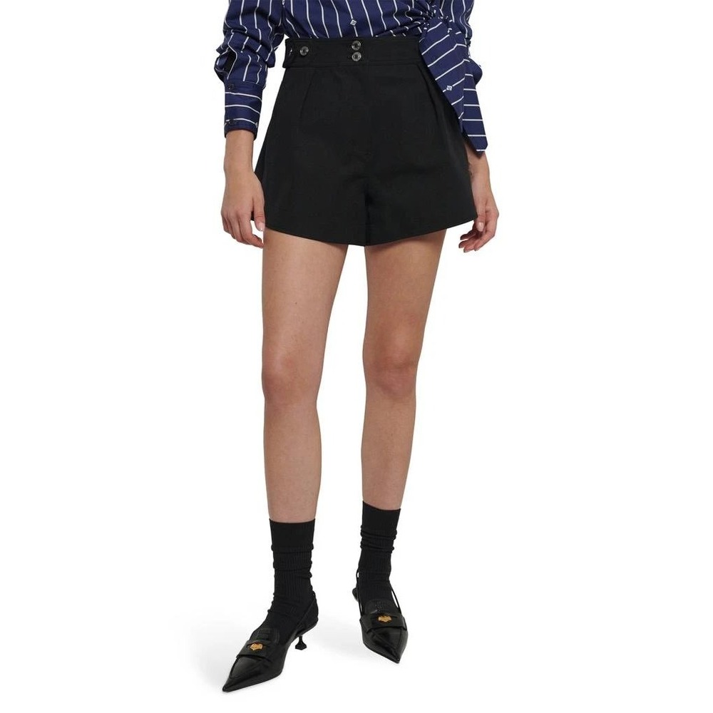 Derek Lam 10 Crosby Black High Waist Mika Stretch Cotton Shorts Size 0